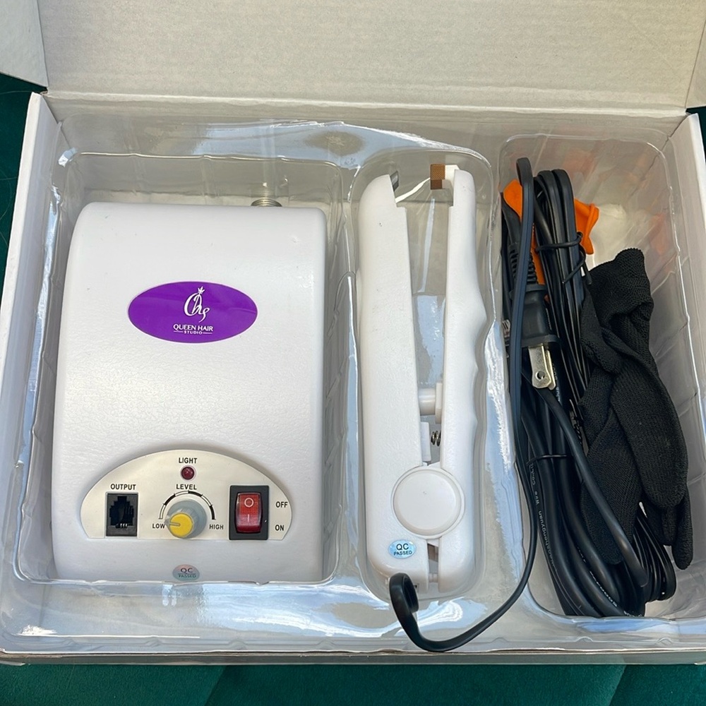Cold ultrasonic hair extensions device
